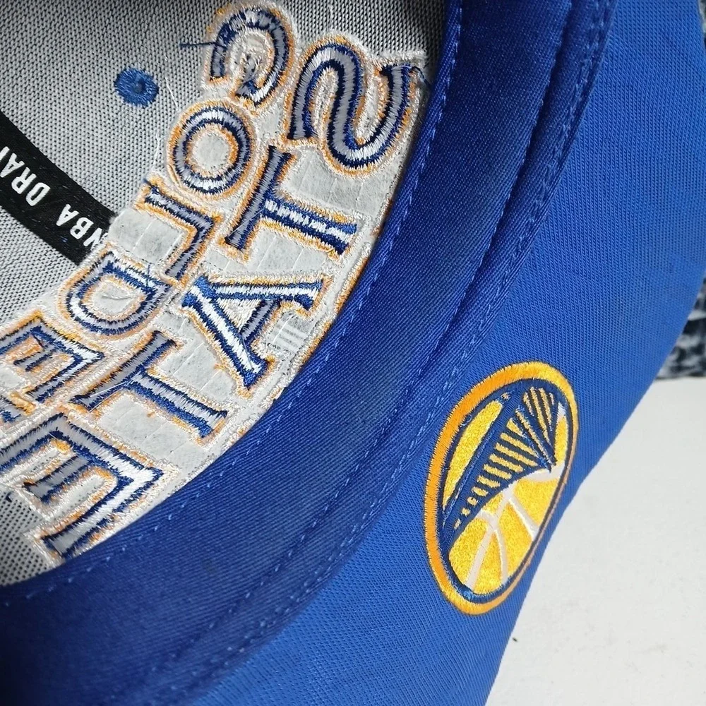 Adidas Golden State Warriors Hat Mens Official NBA Draft Cap Blue Snapback